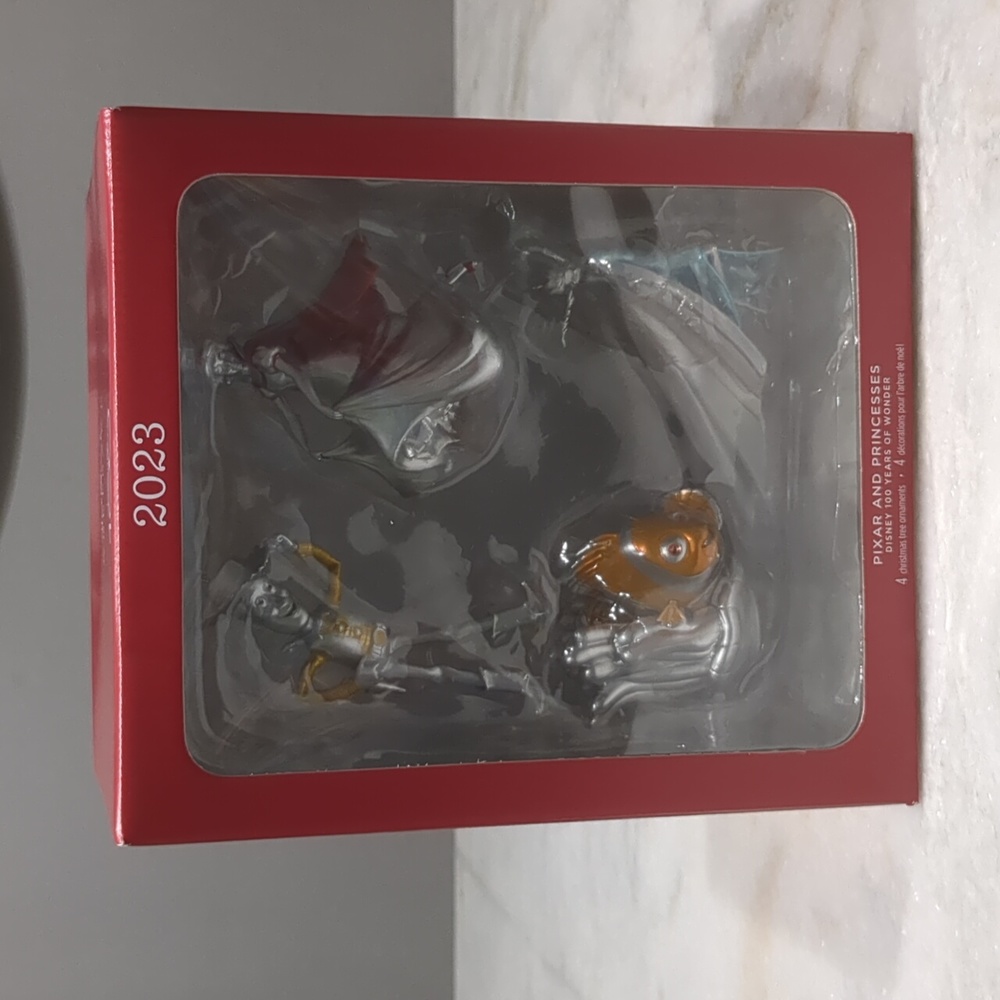 Hallmark Disney Pixar and Princesses 100 Years Of Wonder, Set of 4 NEW